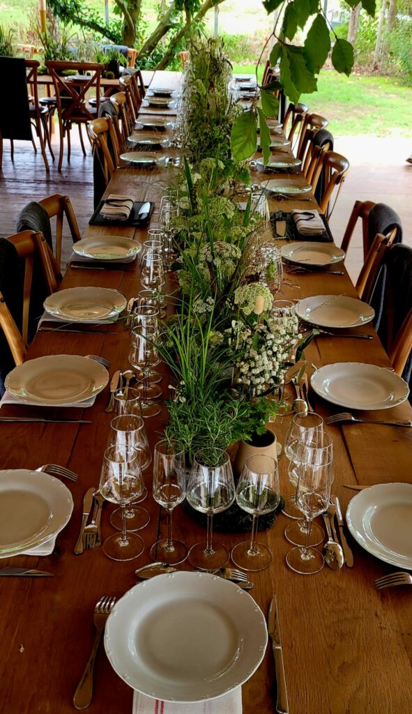 photo de table de mariage